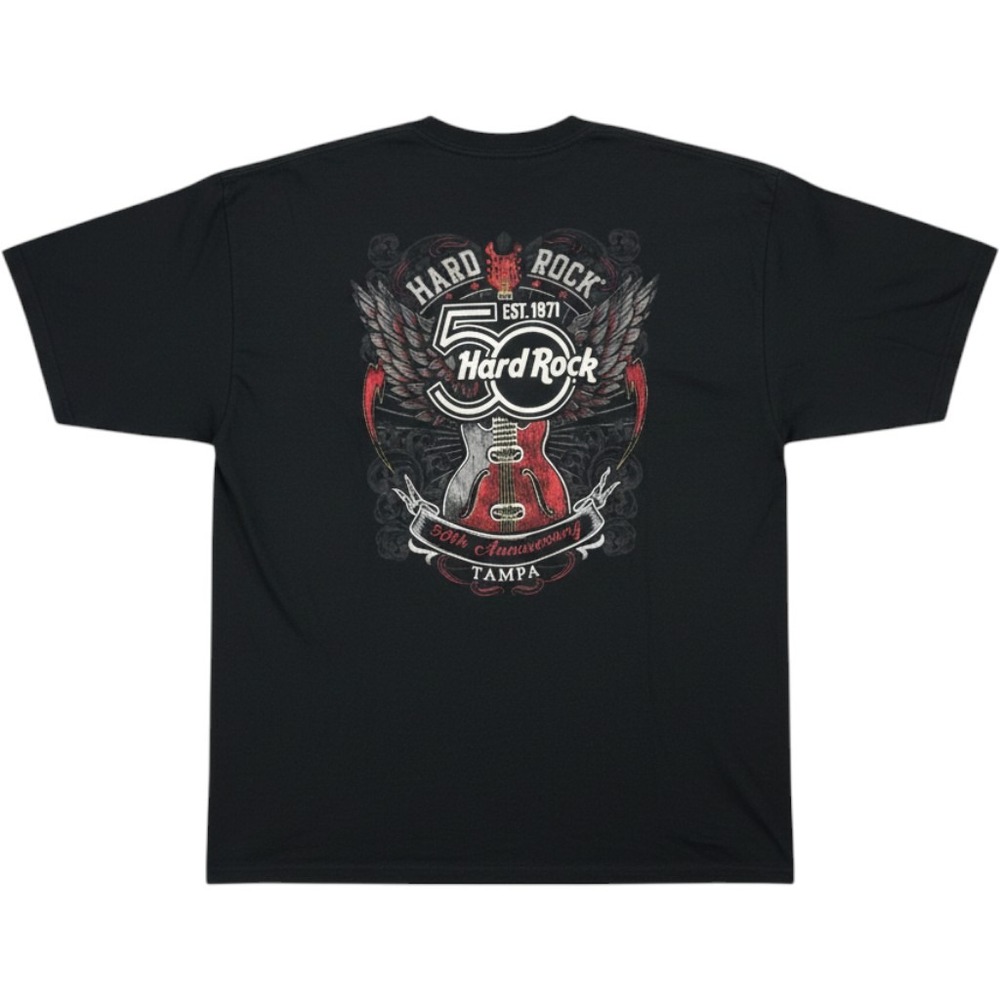 Hard Rock Cafe Tampa 50th Anniversary Limited Edition Black Tee Shirt XL NEW